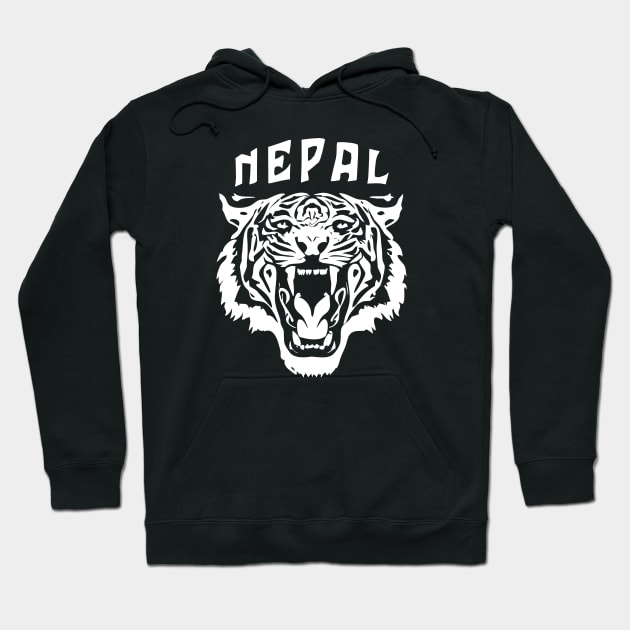 Roaring Tiger Face | Nepal Hoodie by TMBTM